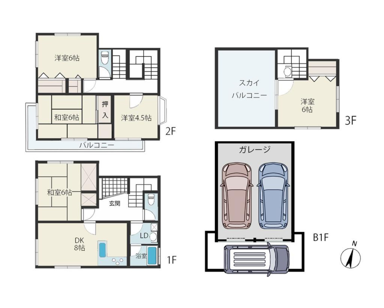 中古戸建 八千代市 萱田 5ＤＫ 1,800万円