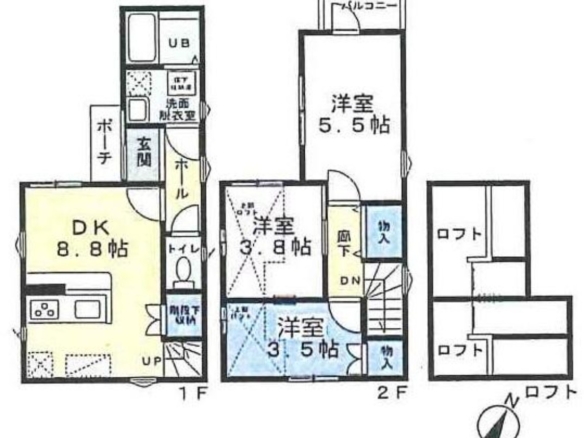 中古戸建 市川市 曽谷５丁目 3ＤＫ 2,680万円
