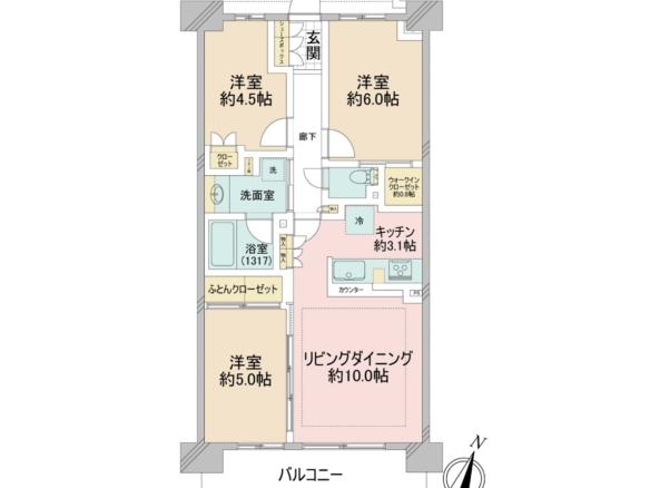 中古マンション 船橋市 習志野台３丁目 3ＬＤＫ 5,200万円