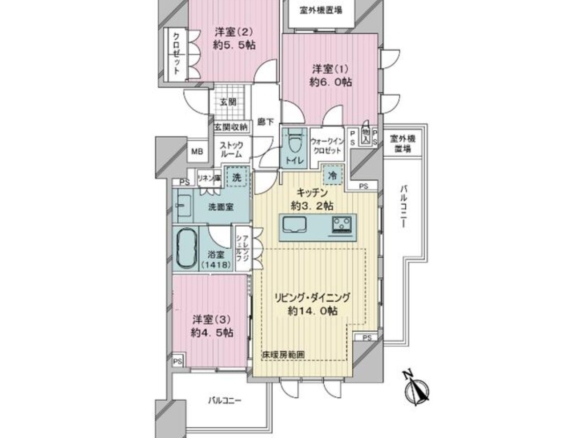 中古マンション 船橋市 湊町２丁目 3ＬＤＫ 6,680万円