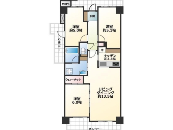中古マンション 船橋市 前原西１丁目 3ＬＤＫ 4,980万円