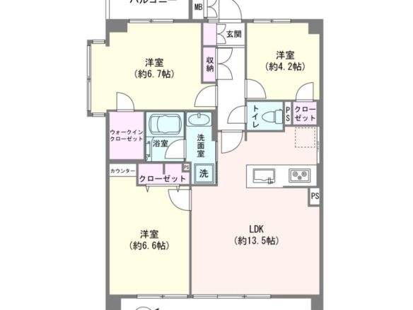 中古マンション 習志野市 谷津４丁目 3ＬＤＫ 3,780万円