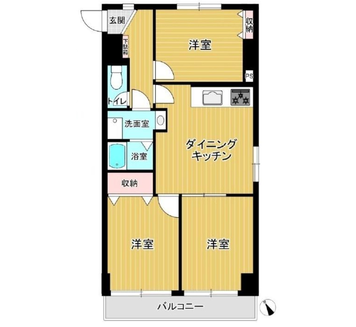 中古マンション 船橋市 湊町２丁目 3ＬＤＫ 2,690万円