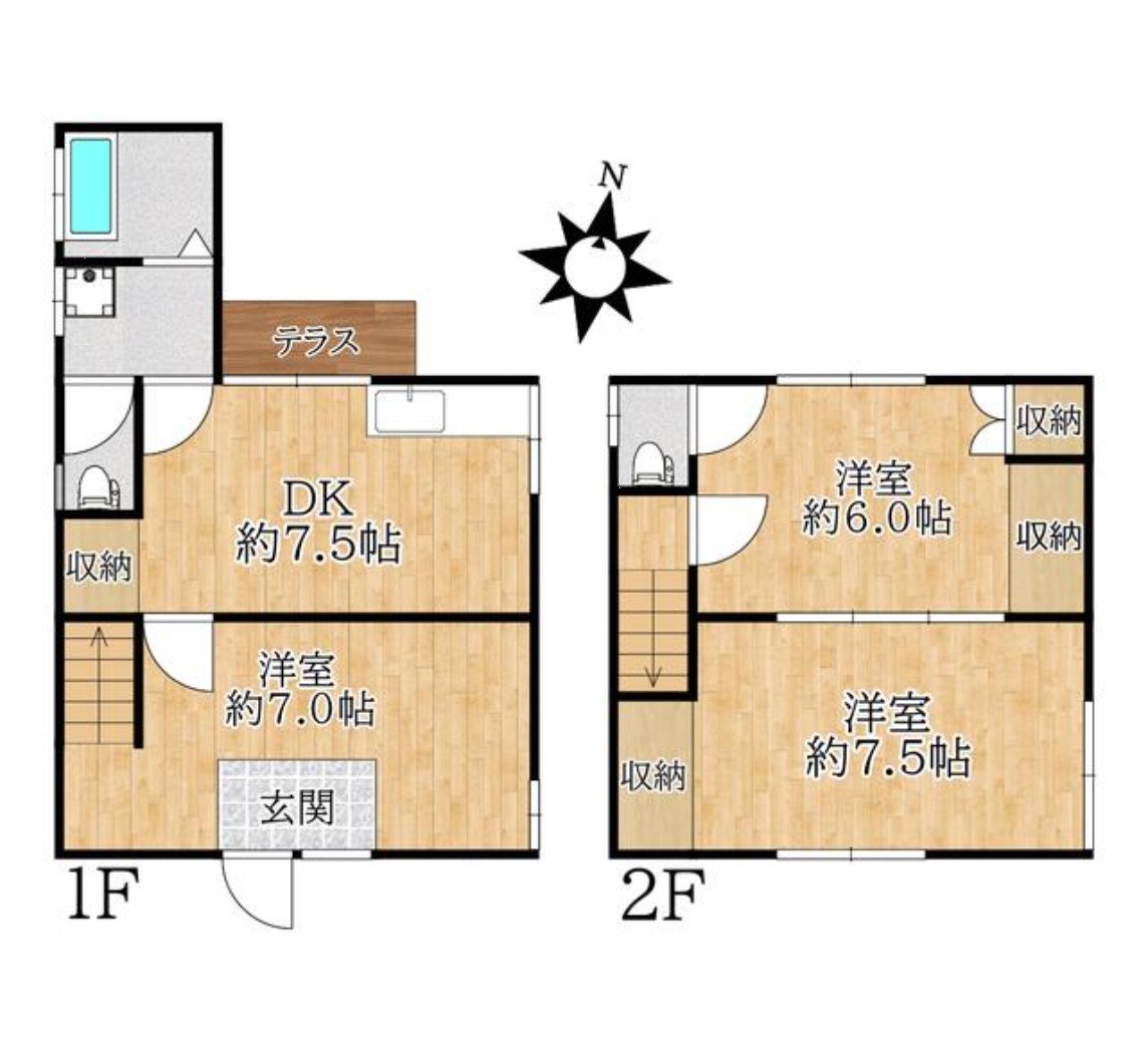 100139159731-0 中古戸建 八千代市 勝田 3DK 1,300万円