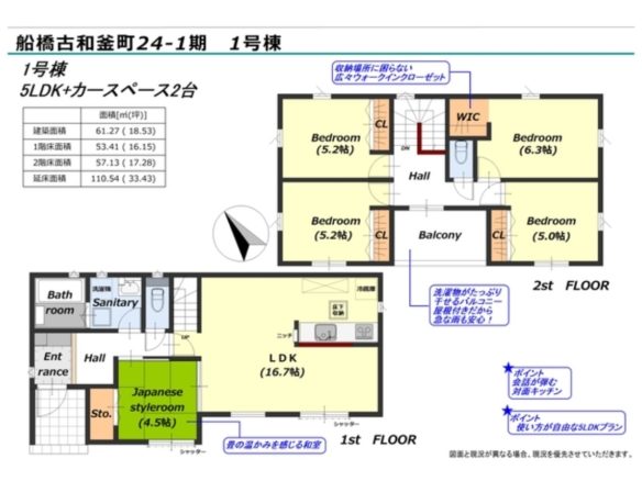 新築戸建 船橋市 古和釜町 5ＬＤＫ 3,590万円