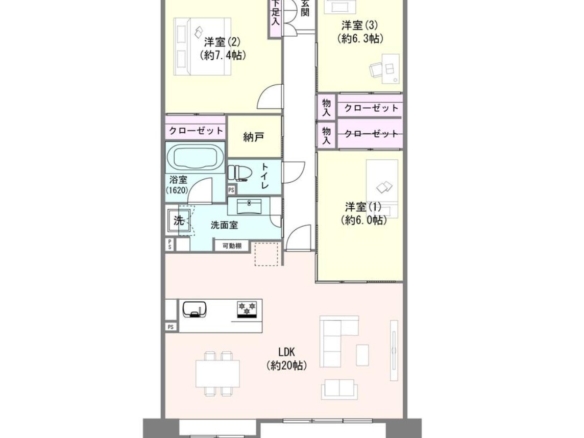 中古マンション 船橋市 浜町２丁目 3ＬＤＫ 6,480万円