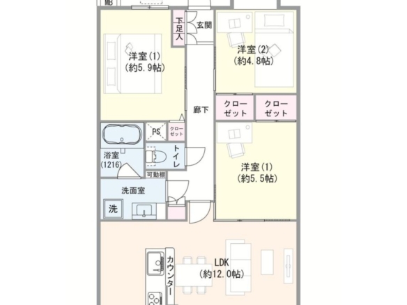 中古マンション 船橋市 前原西４丁目 3ＬＤＫ 3,080万円