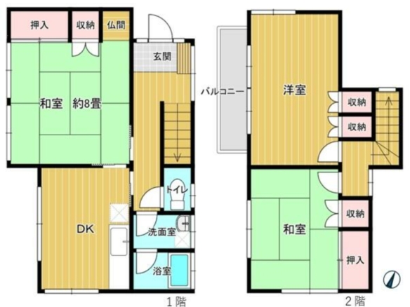 中古戸建 八千代市 勝田台南２丁目 3ＤＫ 900万円