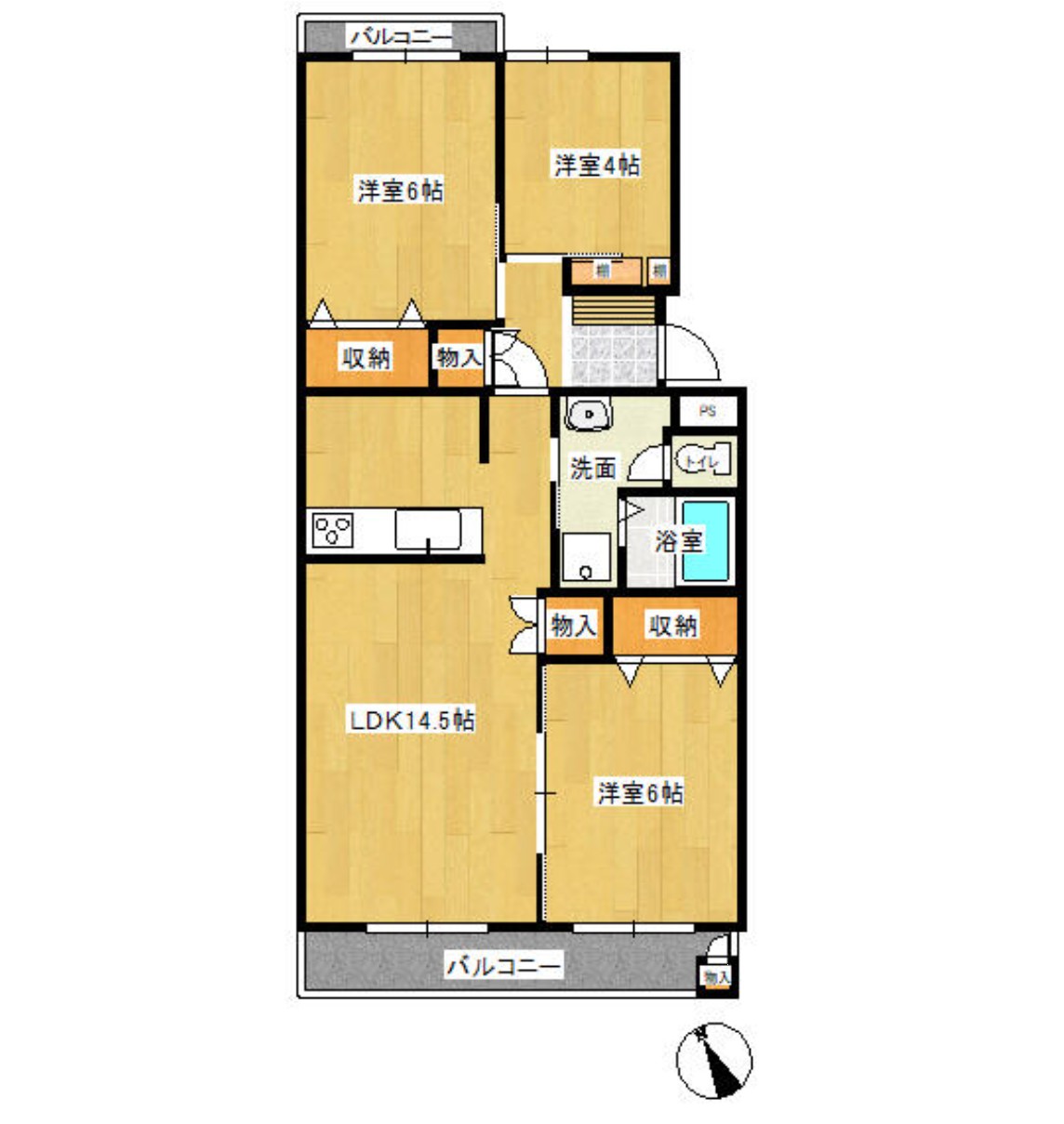 中古マンション 千葉市花見川区 畑町 3ＬＤＫ 850万円