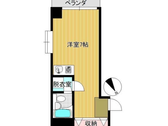 中古マンション 市川市 市川４丁目 1ワンルーム 580万円