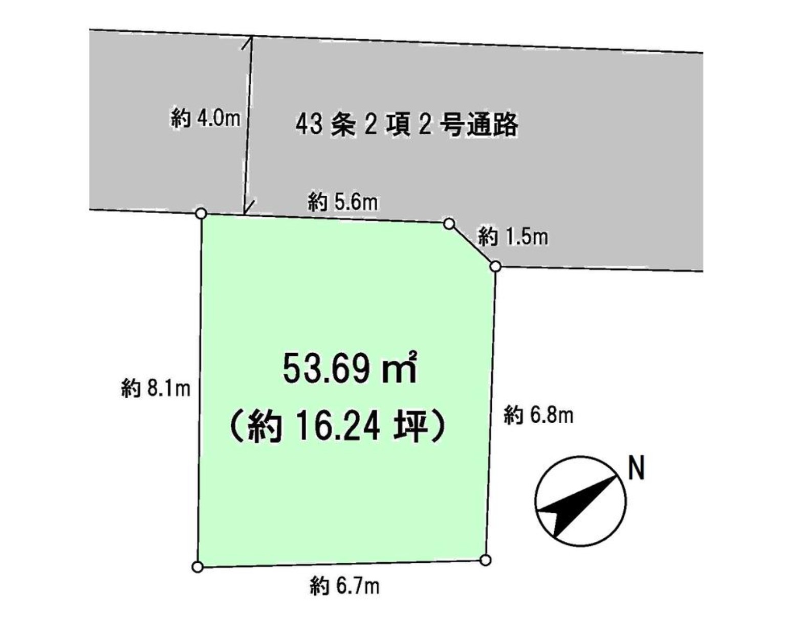 100139792342-0 売地 市川市 宮久保2丁目 800万円