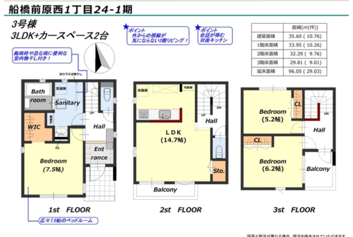 新築戸建 船橋市 前原西１丁目 3ＬＤＫ 5,290万円