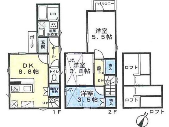 中古戸建 市川市 曽谷５丁目 3ＤＫ 2,680万円
