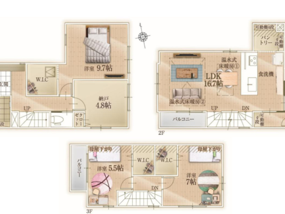 新築戸建 市川市 田尻５丁目 3ＳＬＤＫ 6,298万円