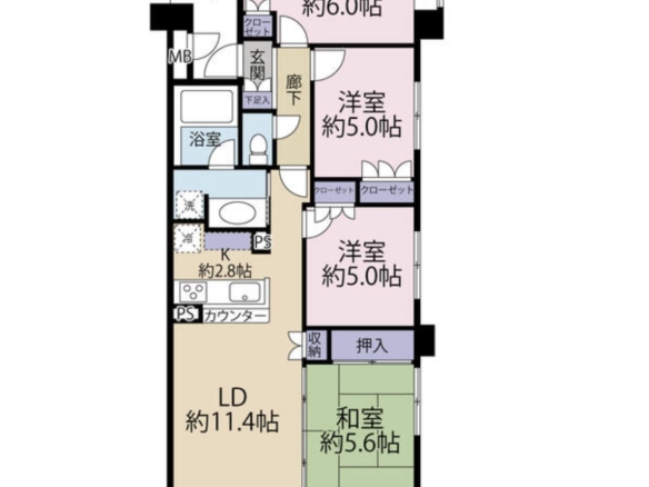 中古マンション 船橋市 田喜野井５丁目 4ＬＤＫ 3,650万円