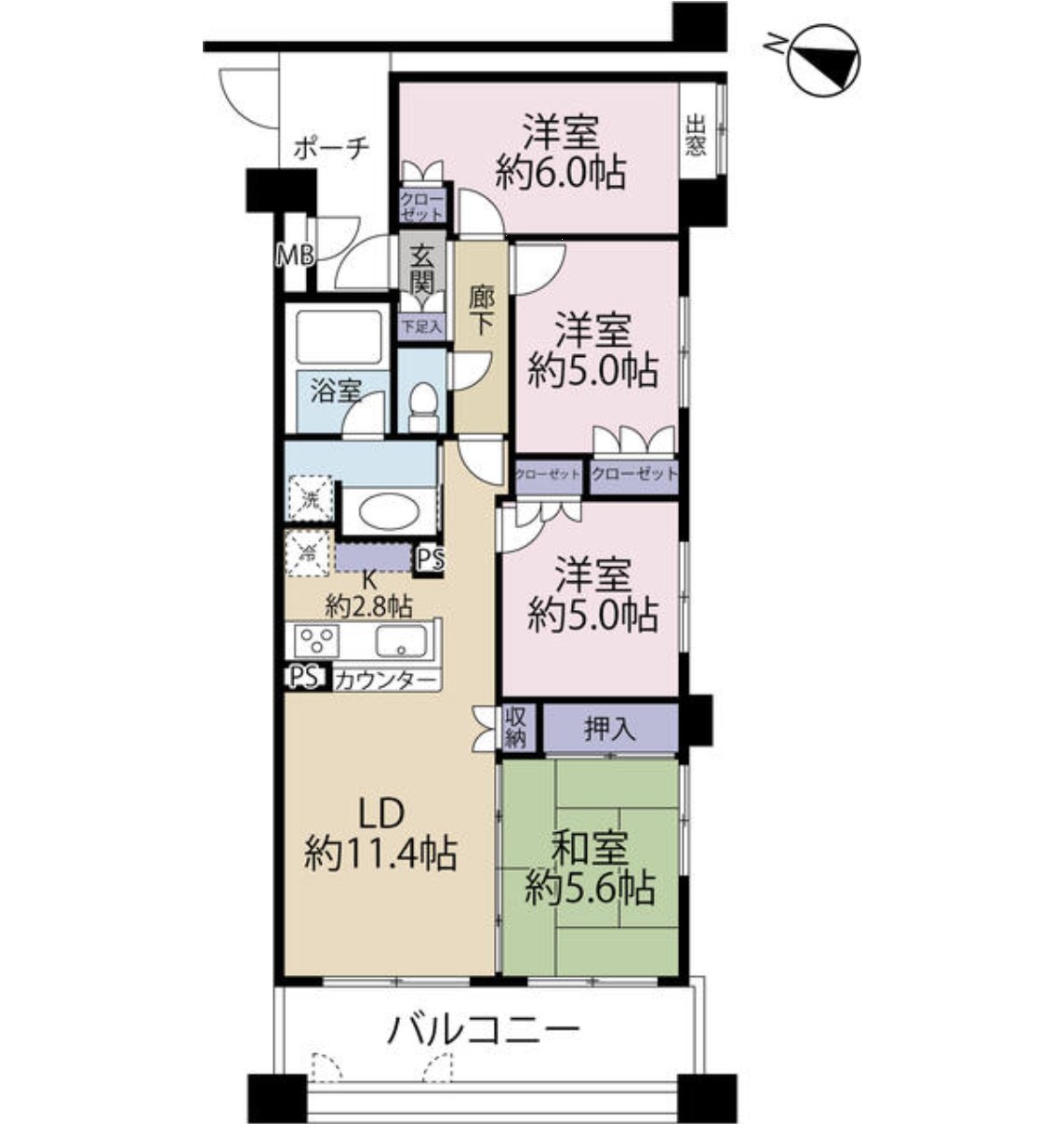 中古マンション 船橋市 田喜野井５丁目 4ＬＤＫ 3,650万円