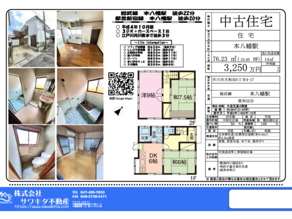 中古戸建 市川市 大和田５丁目 3ＤＫ