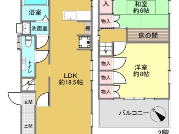 中古戸建 船橋市 松が丘１丁目 2ＬＤＫ