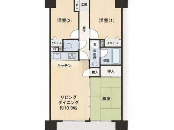 中古マンション 千葉市美浜区 稲毛海岸２丁目 3ＬＤＫ