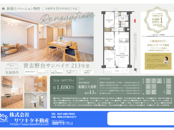 中古マンション 船橋市 習志野台８丁目 3ＬＤＫ