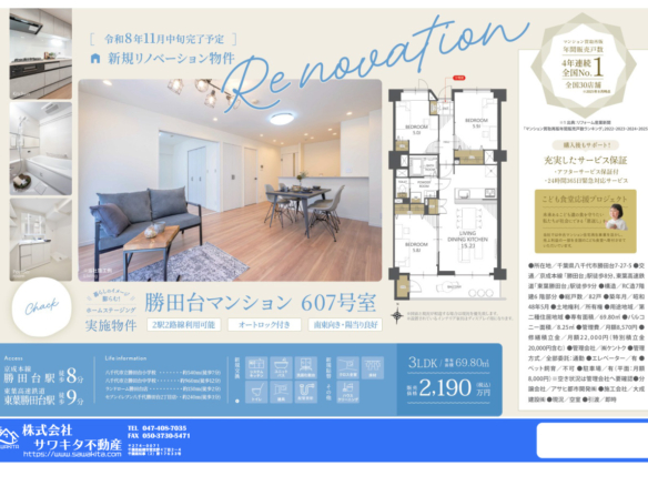 中古マンション 八千代市 勝田台７丁目 3ＬＤＫ