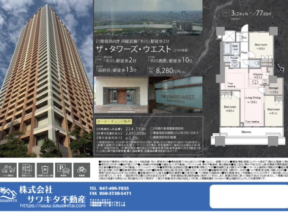 中古マンション 市川市 市川南１丁目 3ＬＤＫ
