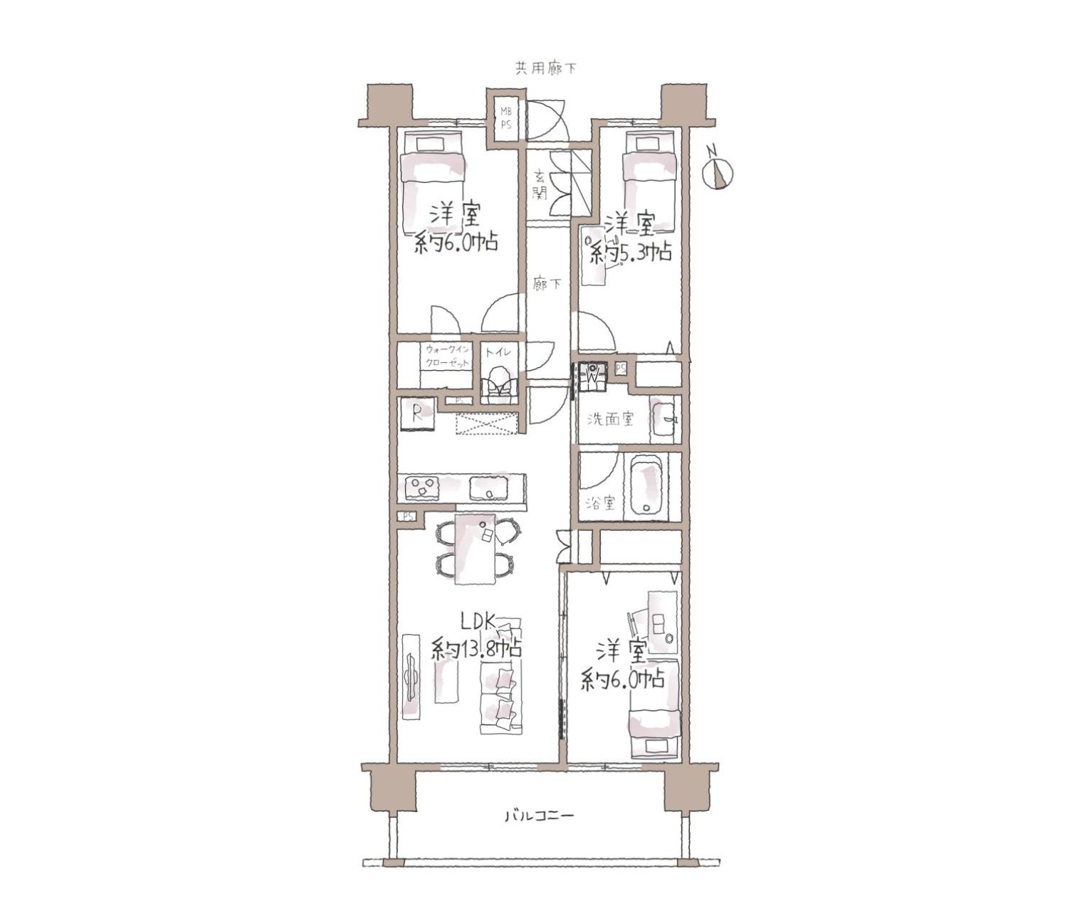100140547523-4 中古マンション 八千代市 村上 3LDK