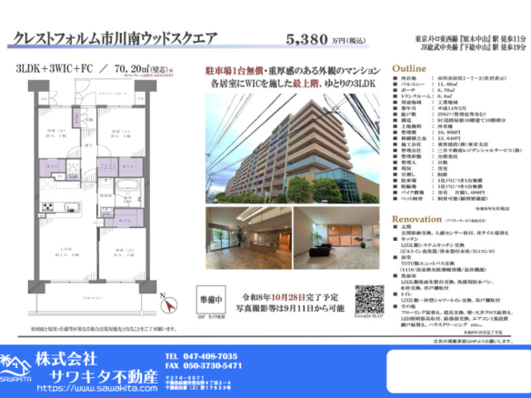 中古マンション 市川市 田尻１丁目 3ＬＤＫ