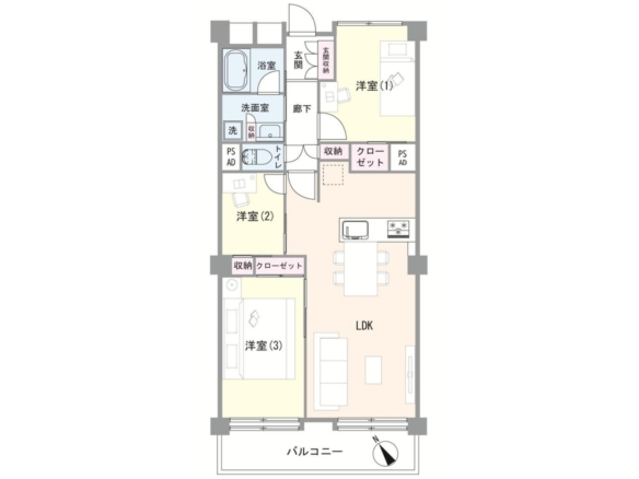 中古マンション 習志野市 谷津４丁目 3ＬＤＫ