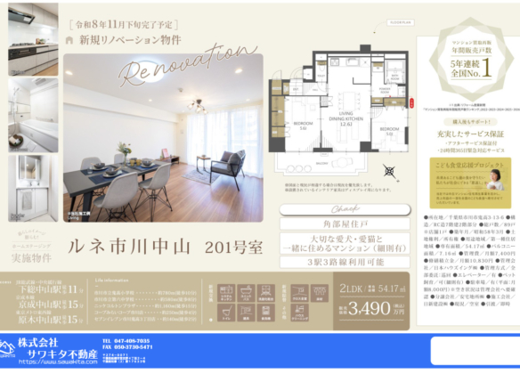 中古マンション 市川市 鬼高３丁目 2ＬＤＫ