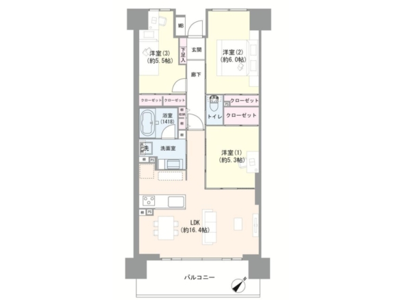 中古マンション 市川市 妙典２丁目 3ＬＤＫ
