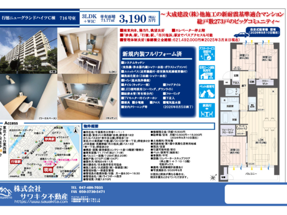 中古マンション 市川市 幸１丁目 3ＬＤＫ