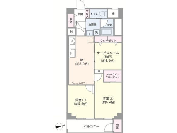 中古マンション 船橋市 海神町２丁目 2ＳＤＫ