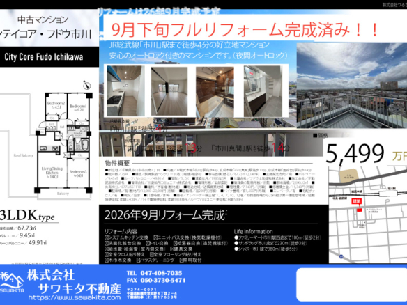 中古マンション 市川市 市川南３丁目 3ＬＤＫ