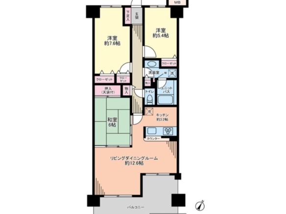 中古マンション 八千代市 大和田新田 3ＬＤＫ