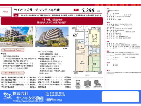 中古マンション 市川市 平田３丁目 1ＳＬＤＫ