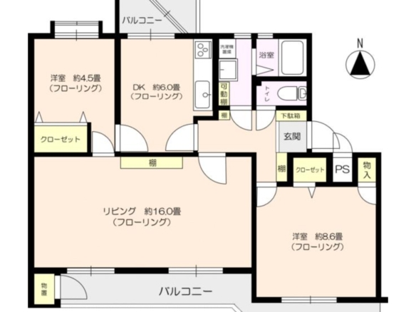 中古マンション 千葉市美浜区 真砂２丁目 2ＬＤＫ