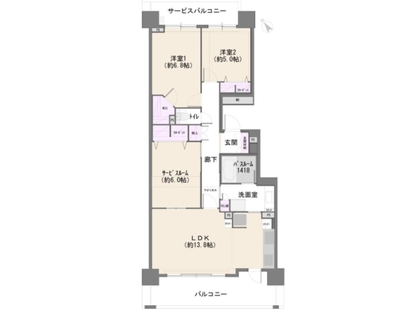 中古マンション 千葉市美浜区 高洲３丁目 2ＳＬＤＫ
