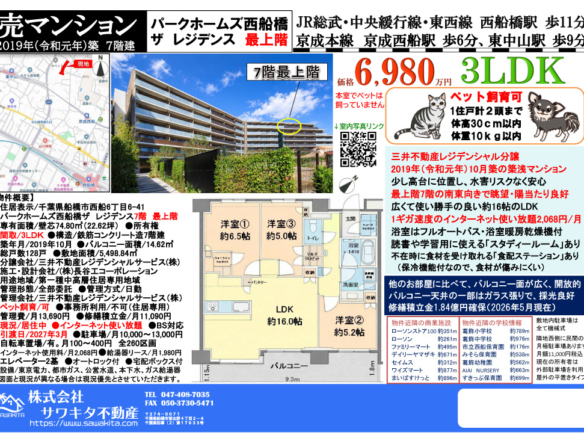 中古マンション 船橋市 西船６丁目 3ＬＤＫ