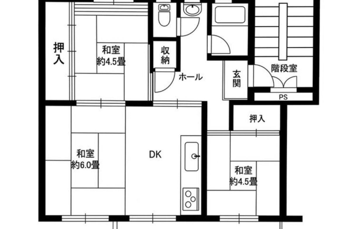 中古マンション 千葉市美浜区 真砂１丁目 3ＤＫ