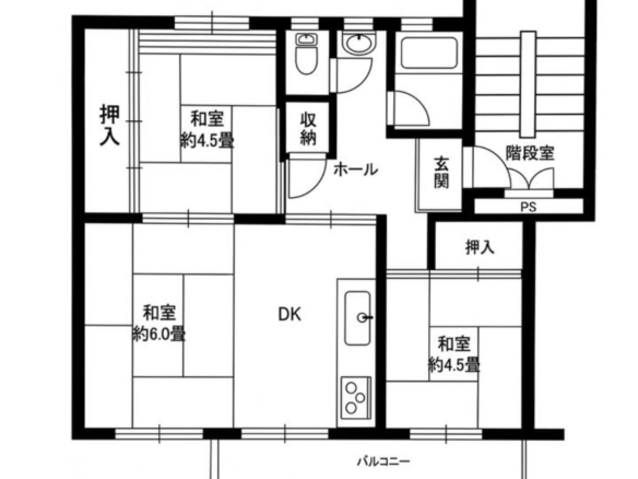 中古マンション 千葉市美浜区 真砂１丁目 3ＤＫ
