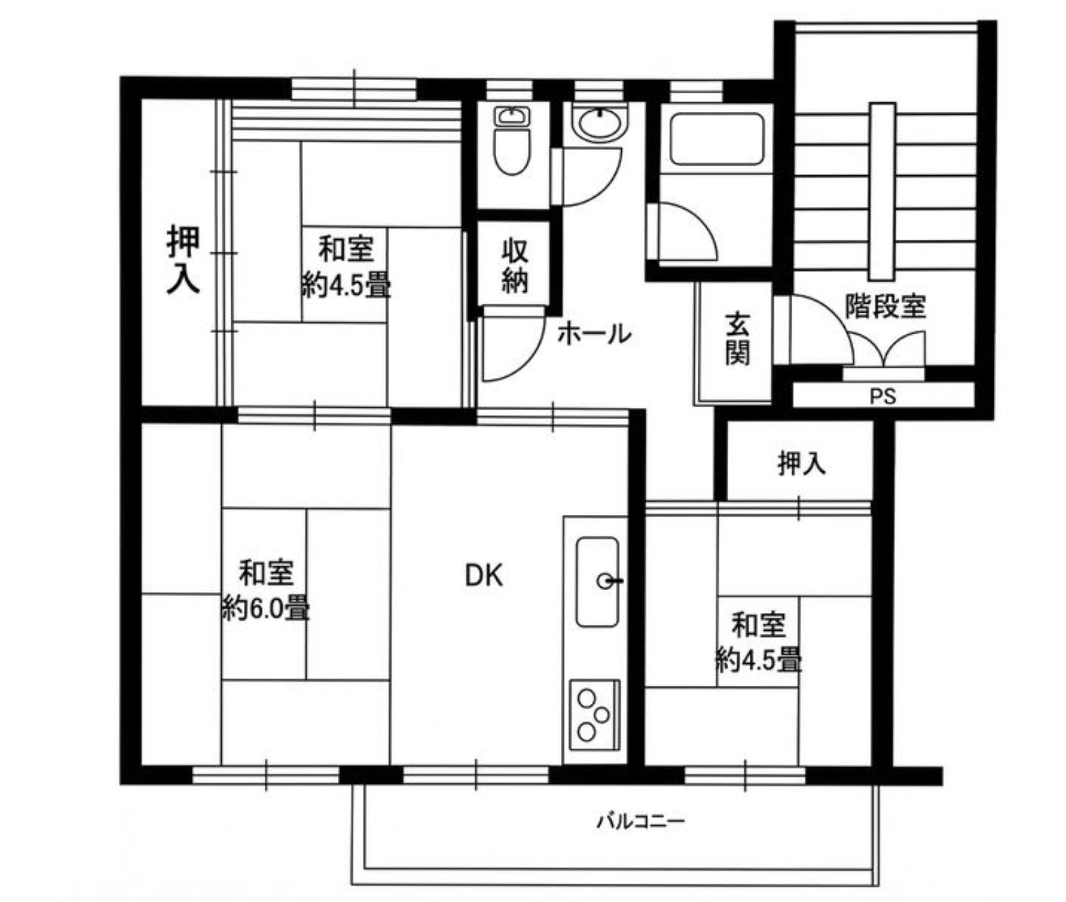 中古マンション 千葉市美浜区 真砂１丁目 3ＤＫ