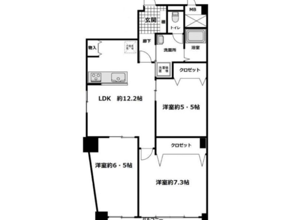 中古マンション 市川市 市川１丁目 3ＬＤＫ