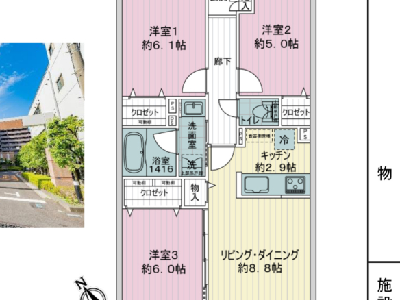 中古マンション 市川市 平田３丁目 3ＬＤＫ