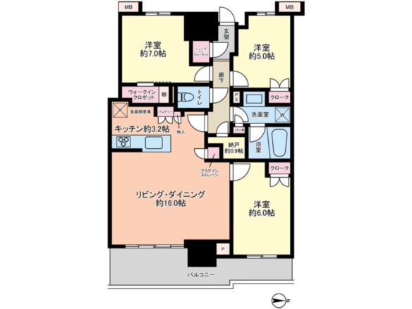 中古マンション 千葉市美浜区 若葉３丁目 3ＳＬＤＫ
