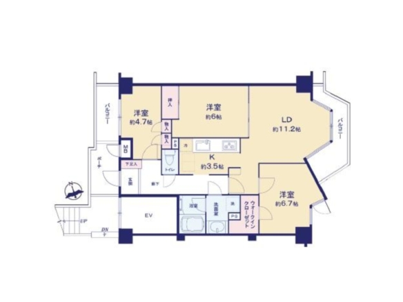 中古マンション 習志野市 谷津１丁目 3ＬＤＫ